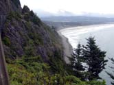 Rugged coastal headlands are formed mostly from basalt... cooled lava